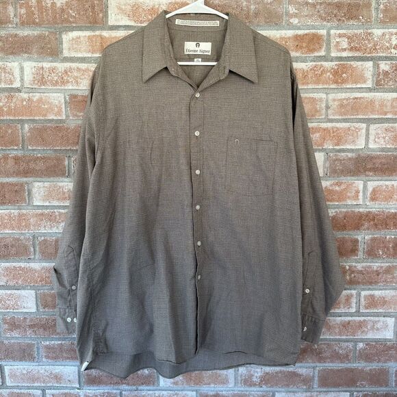 Etienne Aigner Button Up Shirt Size 17 1/2 34/35 - Picture 1 of 6